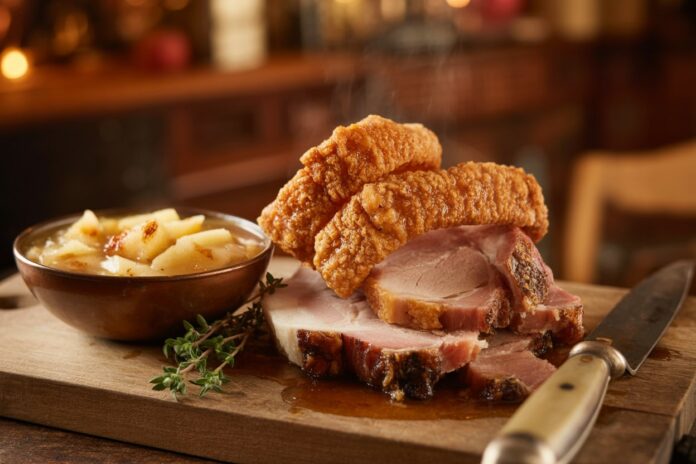 Best Pork Crackling with Apple Sauce Near Me