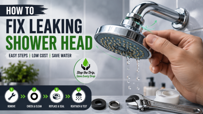how to fix leaking shower head