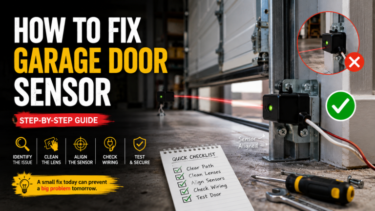 how to fix garage door sensor
