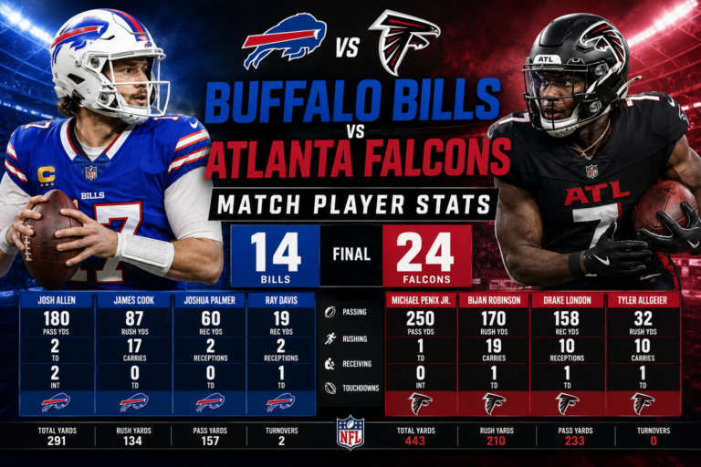buffalo bills vs atlanta falcons match player stats