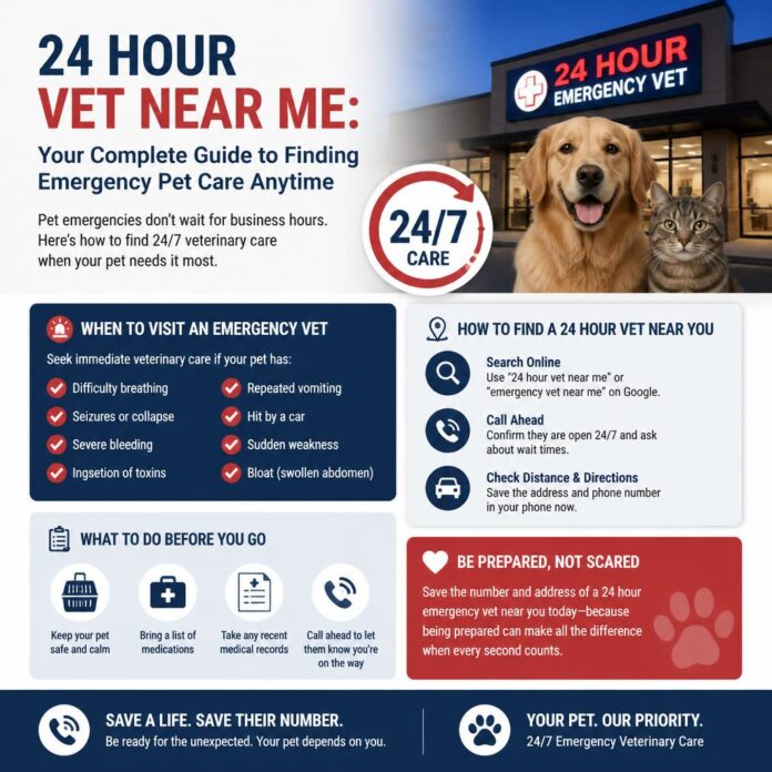 24 hour vet near me