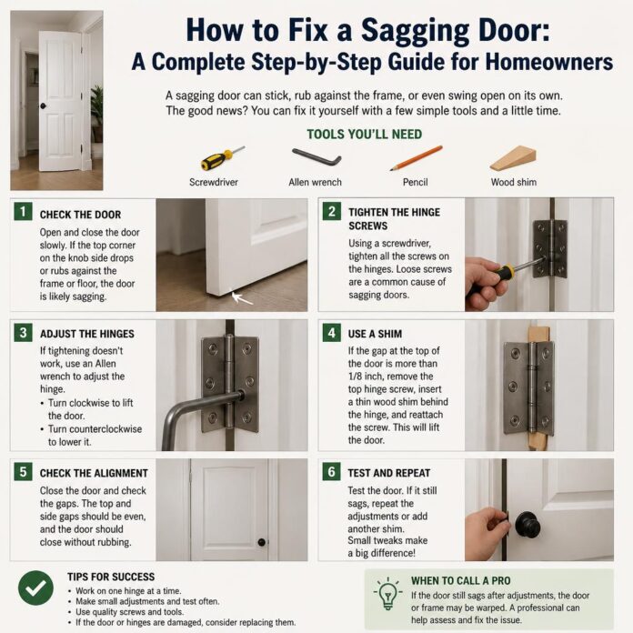 How to Fix a Sagging Door How to Fix a Sagging Door