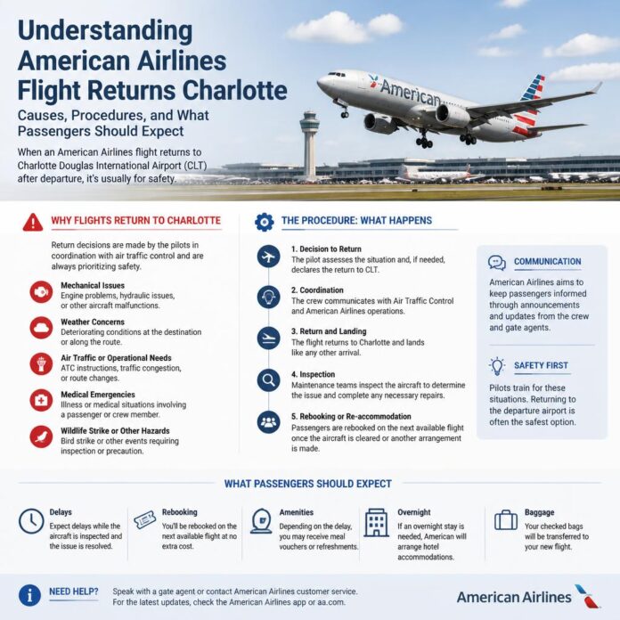 american airlines flight returns charlotte american airlines flight returns charlotte