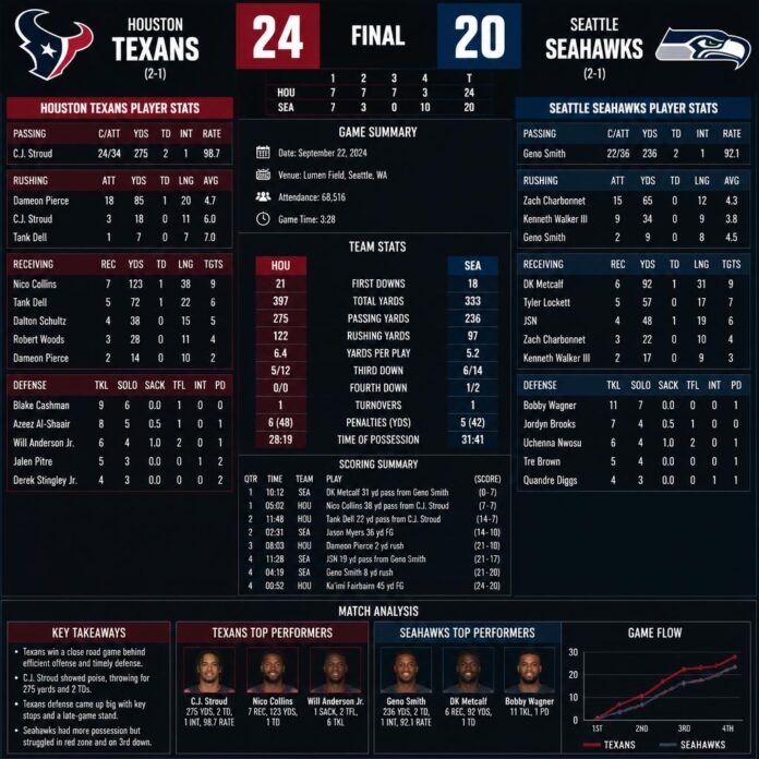 texans vs seahawks match player stats texans vs seahawks match player stats