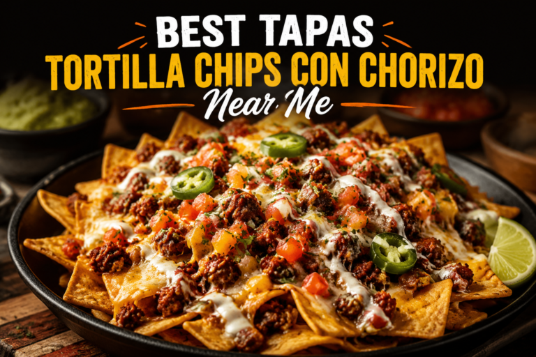 Best Tapas Tortilla Chips Con Chorizo Near Me