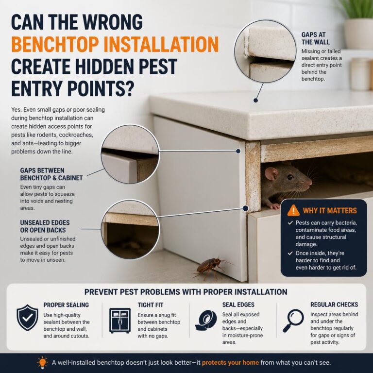 Can the Wrong Benchtop Installation Create Hidden Pest Entry Points?